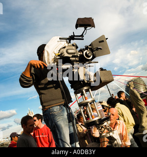 Filming on the set of a Bollywood film in London UK Stock Photo