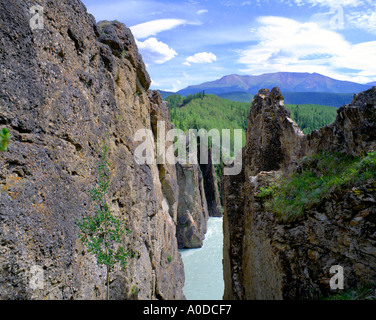 Sulfur Gate The Sulfur River meets the Smoky River Wilmore Wilderness Park Alberta Canada Stock Photo