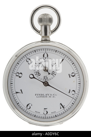 Old fashioned stopwatch timer stopped at time Stock Photo