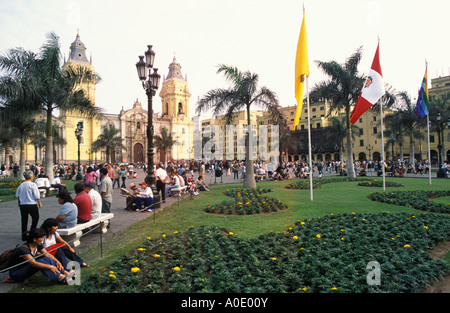 Plaza de Armas Lima Peru Stock Photo