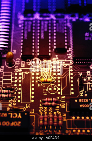 Technology Computer electronics circuit board Stock Photo
