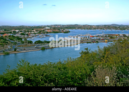 Water inlet in Curacao Netherlands Antilles Stock Photo