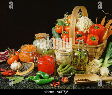 Preserves still life Stock Photo