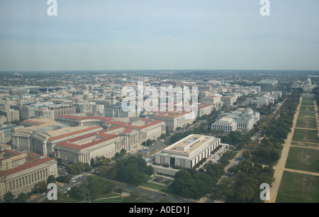 View of Capitol building,museums, government buildings lining the Mall from Washington Monument Washington DC  October 2006 Stock Photo