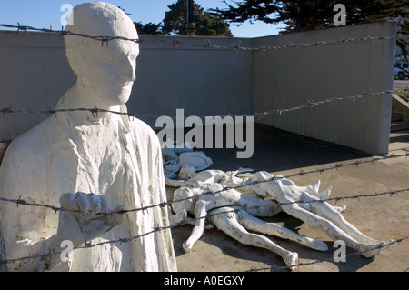 Detail of George Segal's - 'The Holocaust' memorial sculpture located at  Lincoln Park, San Francisco, California USA Stock Photo
