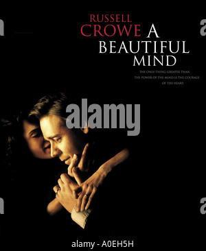 BEAUTIFUL MIND poster for 2001 Universal film with Russell Crowe