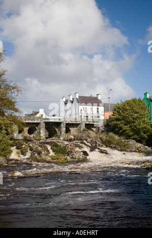 Sneem River below bridge in village centre on 'Ring of Kerry' route Sneem Co Kerry Eire Stock Photo