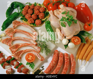 Assorted meat Stock Photo