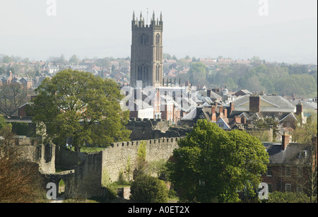 Ludlow parish church in the town of Ludlow in Shropshire UK Stock Photo