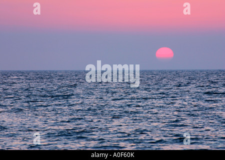 Sunset over the Aegean sea, Greece. Stock Photo