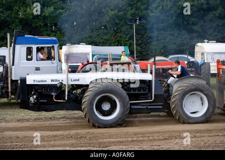 tractor pulling event at an agricultural show in England Stock Photo