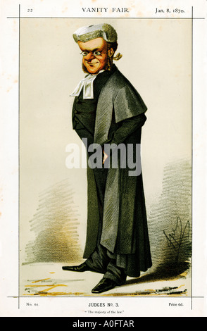 Lord Chief Justice Bovill 1870 Spy Vanity Fair cartoon of Sir William Bovill commercial lawyer and Solicitor General Stock Photo