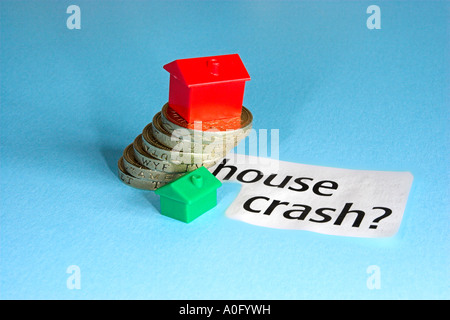 House price crash. Stock Photo