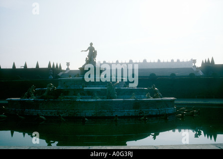 French Louis XIV ecommissioned architects Louis le Vau and Jules Hardouin to build the chateau of Versailles in France 1668 Stock Photo