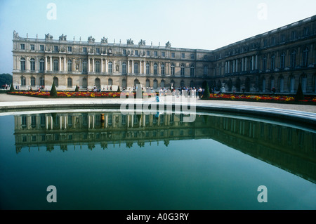 French Louis XIV ecommissioned architects Louis le Vau and Jules Hardouin to build the chateau of Versailles in France 1668 Stock Photo