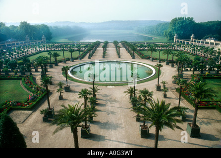 French Louis XIV ecommissioned architects Louis le Vau and Jules Hardouin to build the chateau of Versailles in France 1668 Stock Photo