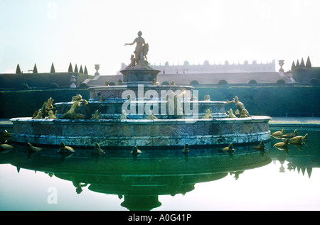 French Louis XIV ecommissioned architects Louis le Vau and Jules Hardouin to build the chateau of Versailles in France 1668 Stock Photo