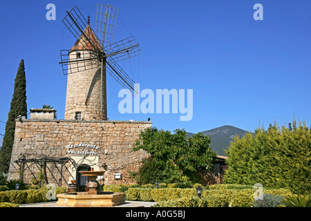 Windmill Majorca Spain Stock Photo