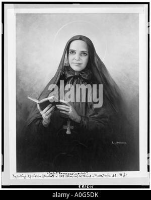 Seated portrait of Saint Frances Xavier Cabrini patron saint of ...