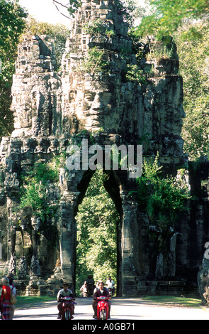 Angkor Wat archway with face Siem Reap Cambodia Stock Photo