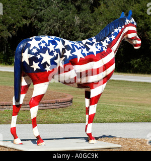 Painted horse at Padua Stables in Ocala Florida USA Stock Photo