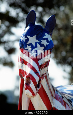 Painted horse at Padua Stables in Ocala Florida USA Stock Photo