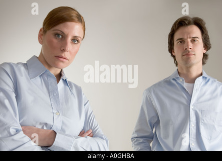 Serious business couple Stock Photo