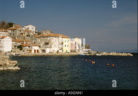 Town of Valun at Valun Bay, Cres Island, Kvarner Region, Croatia Stock Photo