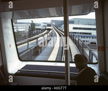 Sky Line rail shuttle, Frankfurt Airport, Germany Stock Photo