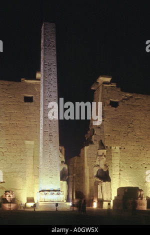 Egypt Luxor Temple of Luxor obelisk Ramses statue Stock Photo - Alamy