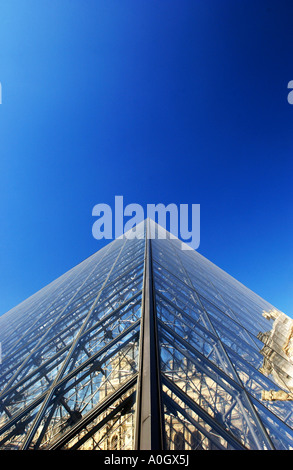 La Pyramide and the Musee du Louvre Paris Stock Photo