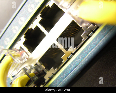 Computer Cable Ports Stock Photo