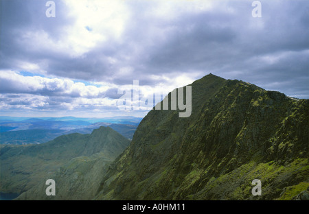 Summit of Mount Snowdon Yr Wydffa 1083 Meters Gwynedd North Wales UK United Kingdom Europe Stock Photo