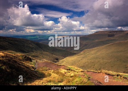 Doctor's Gate Path, Glossop, Bleaklow, Derbyshire, Peak District National Park, England, UK. Stock Photo