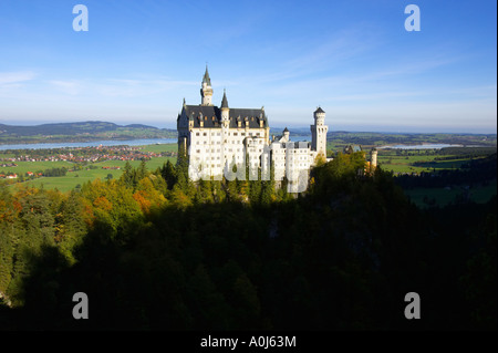 Neuschwanstein Castle as seen from the Marienbrücke Bavaria Germany Stock Photo