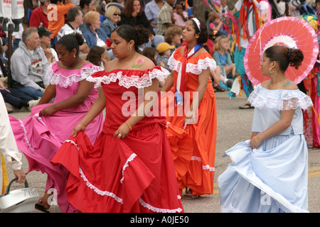 Cleveland Ohio,University Circle,Parade the Circle,arts,festival,festivals,leisure,amusement neighbor,fair,celebrate,costume,mask,colorful,Mexican Lat Stock Photo