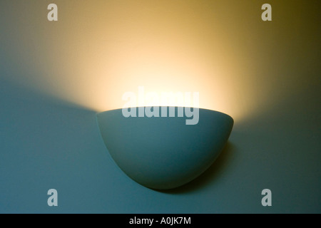 uplighter lamp shade fitted on a wall Stock Photo