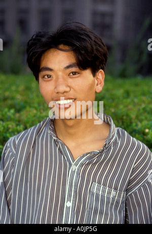 1, one, Chinese man, Chinese, man, adult man, young man, young adult man, The Bund, Bund, Waitan, Shanghai, Shanghai Municipality, China, Asia Stock Photo