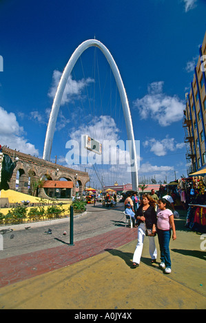 Giant arch of Mexitlan theme park on Revolution Avenue at Tijuana Stock Photo