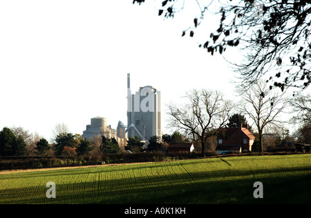 View of Rugby Cement works, Rugby, Warwickshire, England, UK Stock Photo