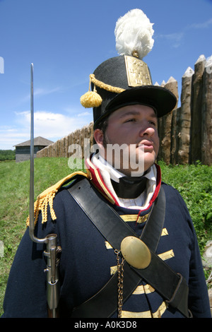 Ohio Perrysburg,Fort Meigs historic Site,Muster on the Maumee,costume,regalia,soldier,historical reenactment,guide,costume,period clothing,docent,unif Stock Photo