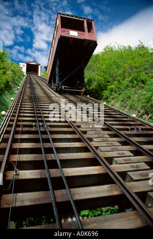 Pennsylvania, PA, Mid Atlantic, 'Quaker State', Cambria County, Johnstown, Inclined Plane cable car steepest in world 500 foot drop, sightseeing visit Stock Photo