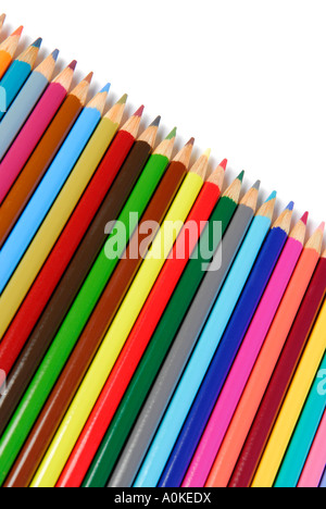 coloured pencils Stock Photo