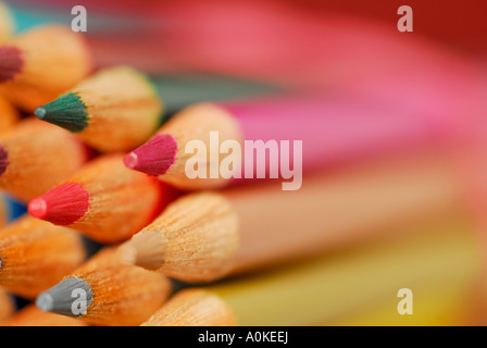 coloured pencils Stock Photo