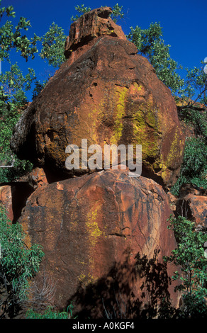 Rock formations from erosion on Waterberg Tabale Mountain Waterberg National Park Namibia Africa Stock Photo