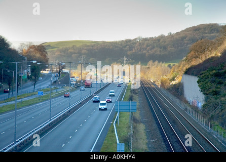 A55 North Wales at Colwyn Bay Stock Photo