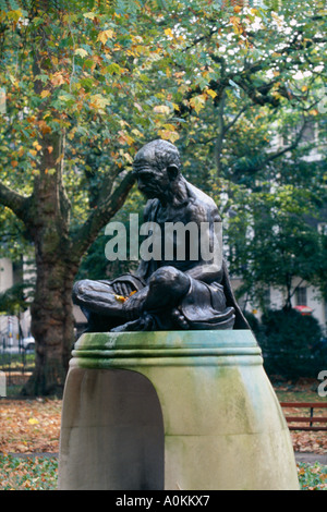 Statue of Mahatma Gandi in Tavistock Square Bloomsbury London UK Stock Photo