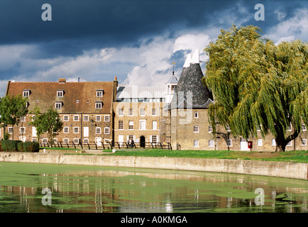 Three Mills Island on the River Lea in Bow east London UK Stock Photo