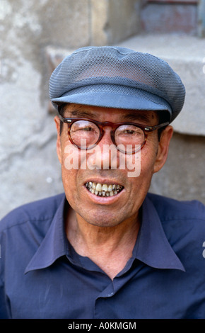 An old man in Qingdao, China Stock Photo