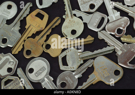 collection of old door keys st Jude patron saint of lost things dsc 9899 Stock Photo